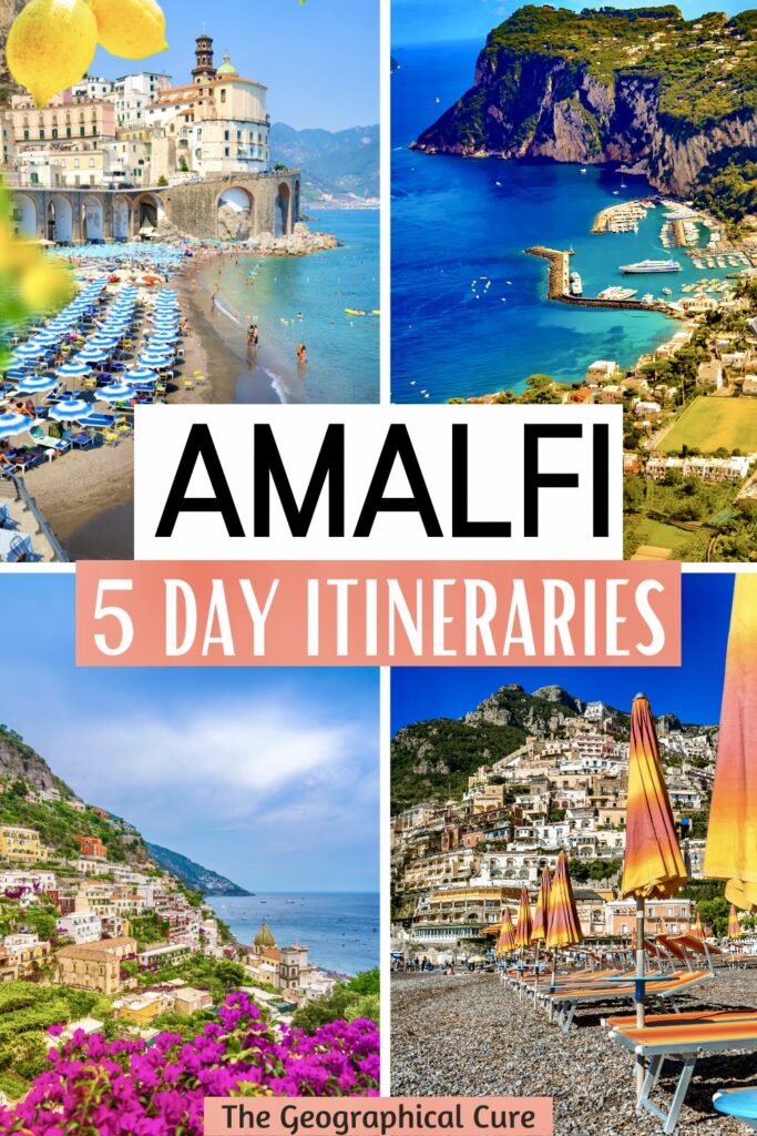 Pinterest pin for 5 days in the Amalfi Coast itineraries