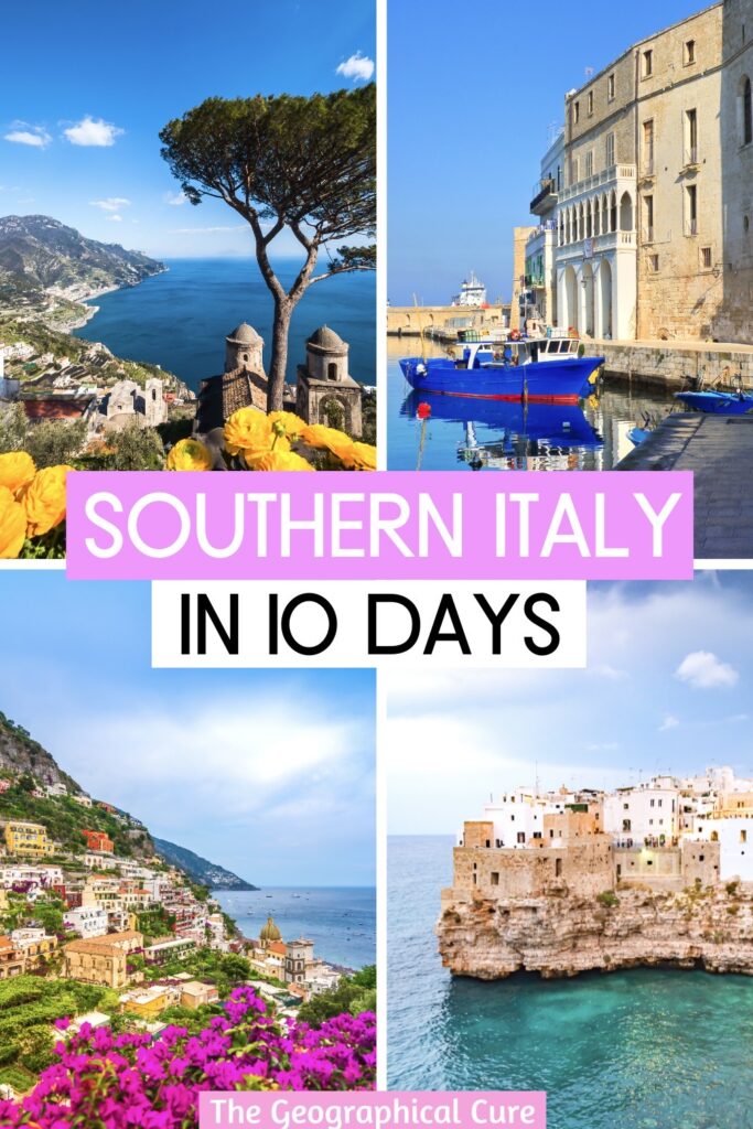 Pinterest pin for 10 days in southern Italy itinerary