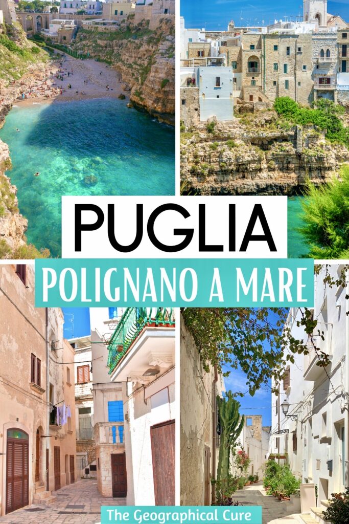 Pinterest pin for one day in Polignano a Mare itinerary