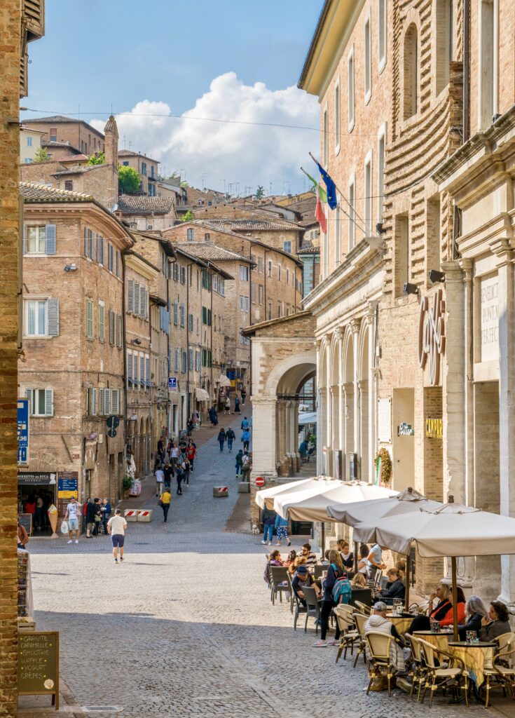ancient street in Urbino