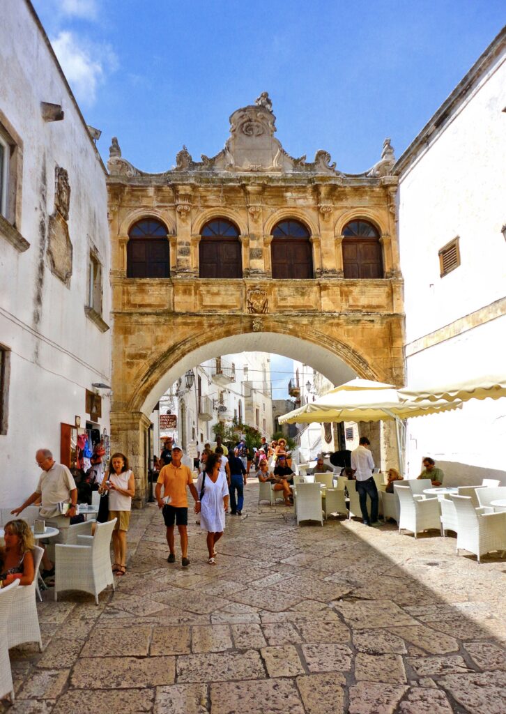 The arc of Episcopal Palace of Ostuni