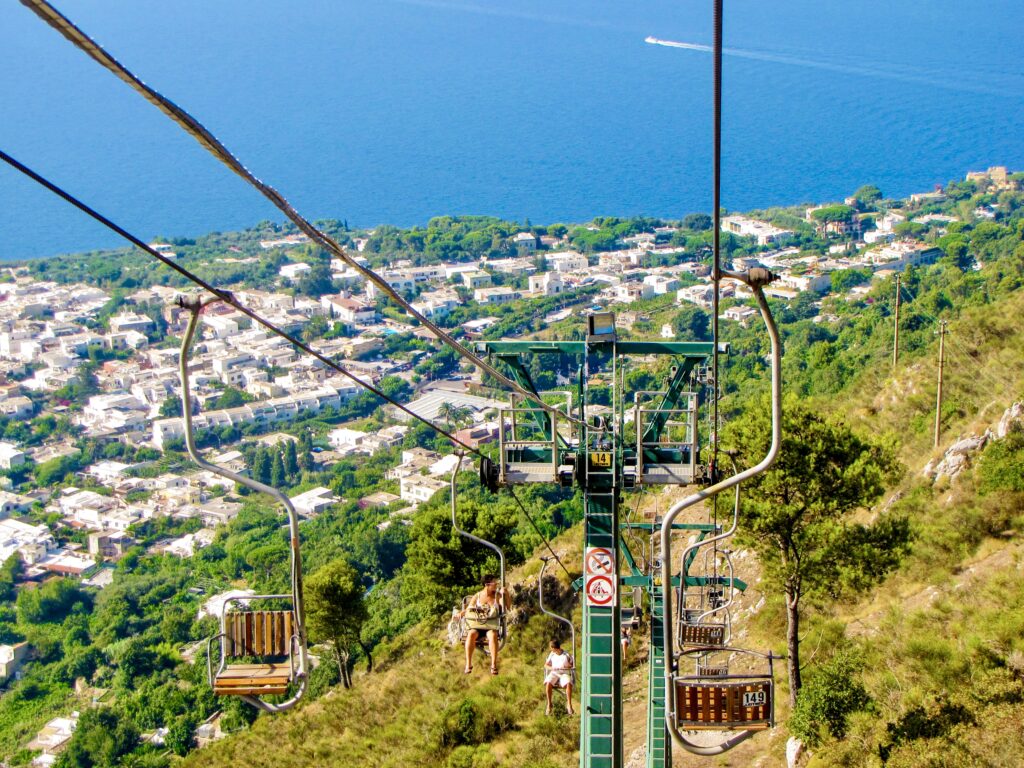 chairlift on Monte Solaro