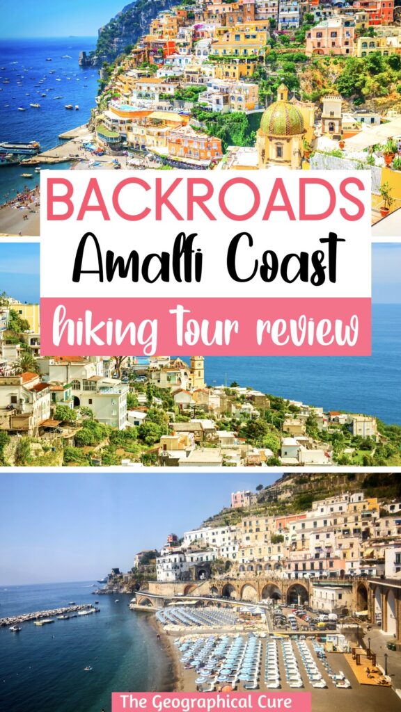 Pinterest pin for review of Backroads Amalfi Coast hiking tour