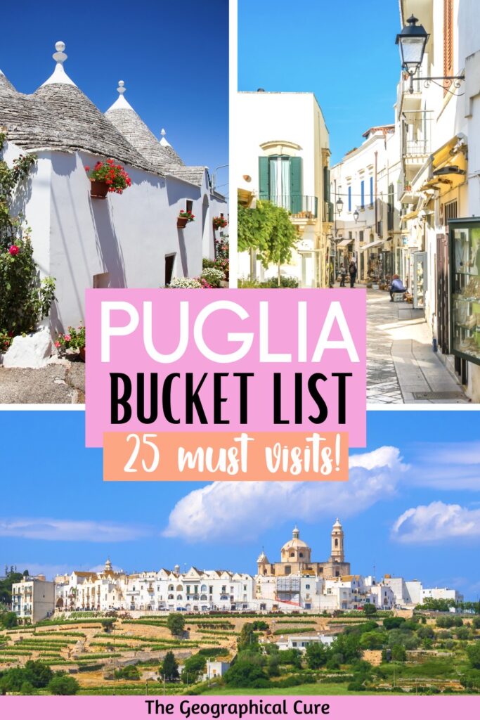 Pinterest pin for beautiful places to visit in Puglia