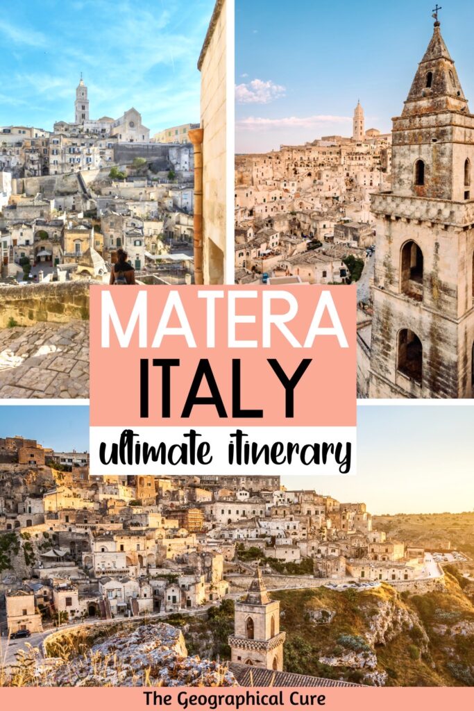 Pinterest pin for 2 days in Matera itinerary