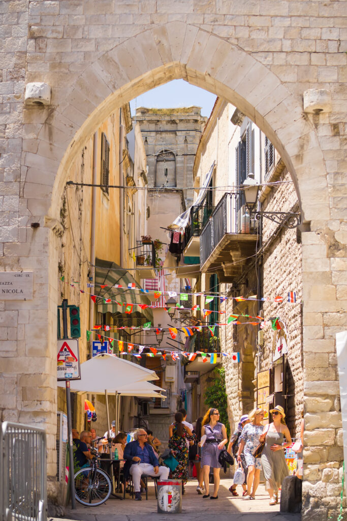 street in the the old town of Bari