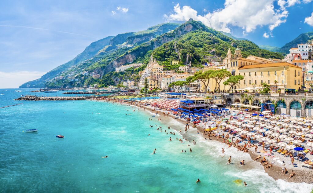 Amalfi Town, view of the beach