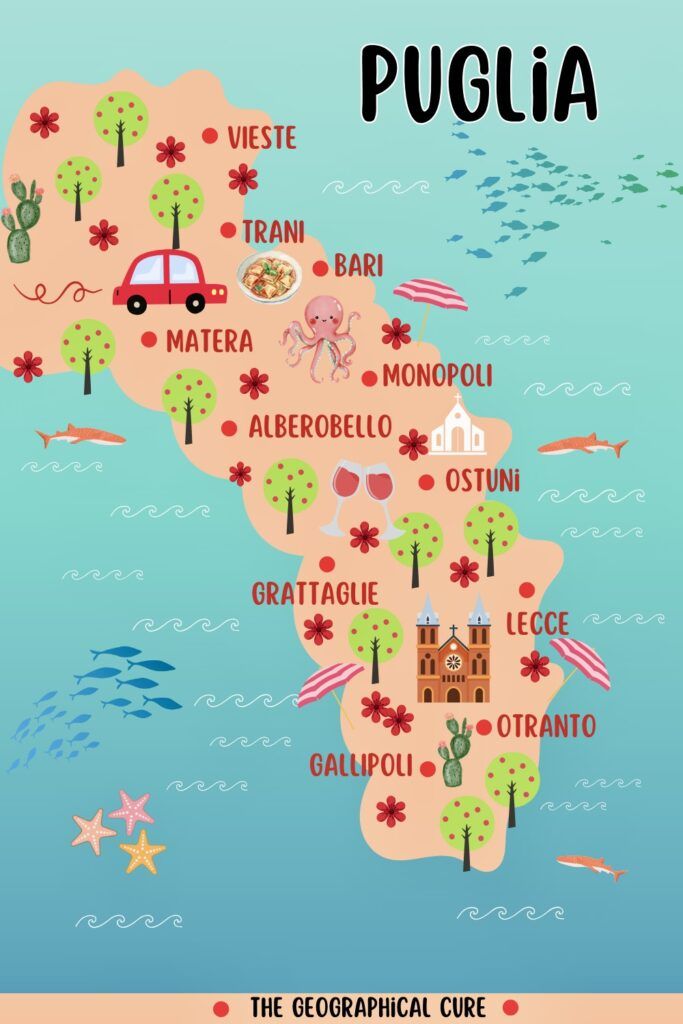 Pinterest pin for one week in Puglia itinerary