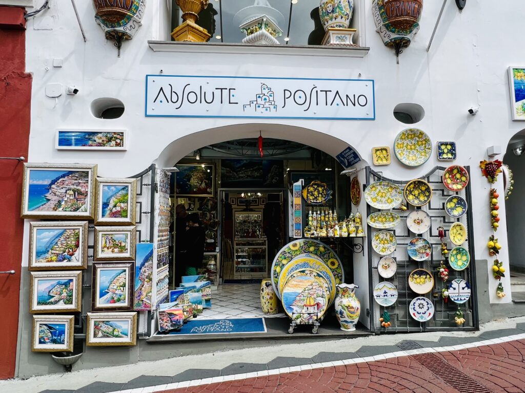 ceramics store in Positano
