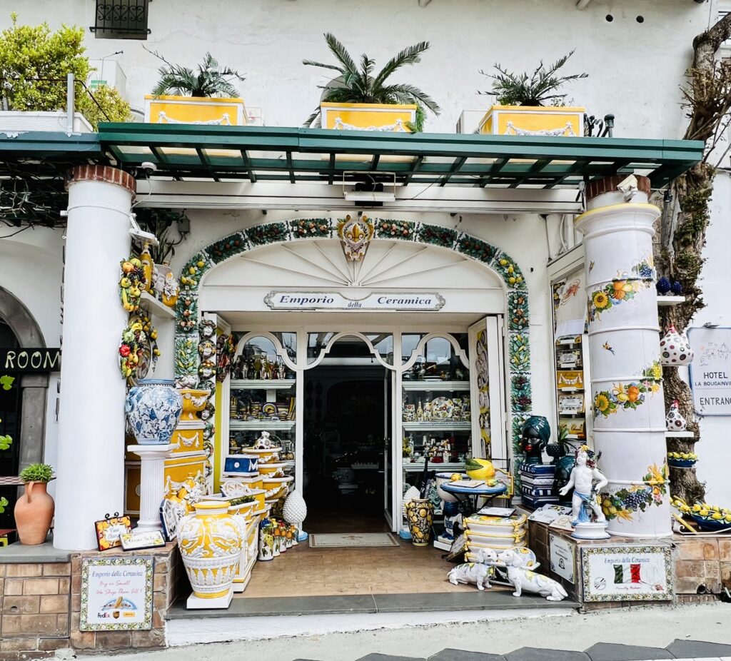 ceramics store in Positano