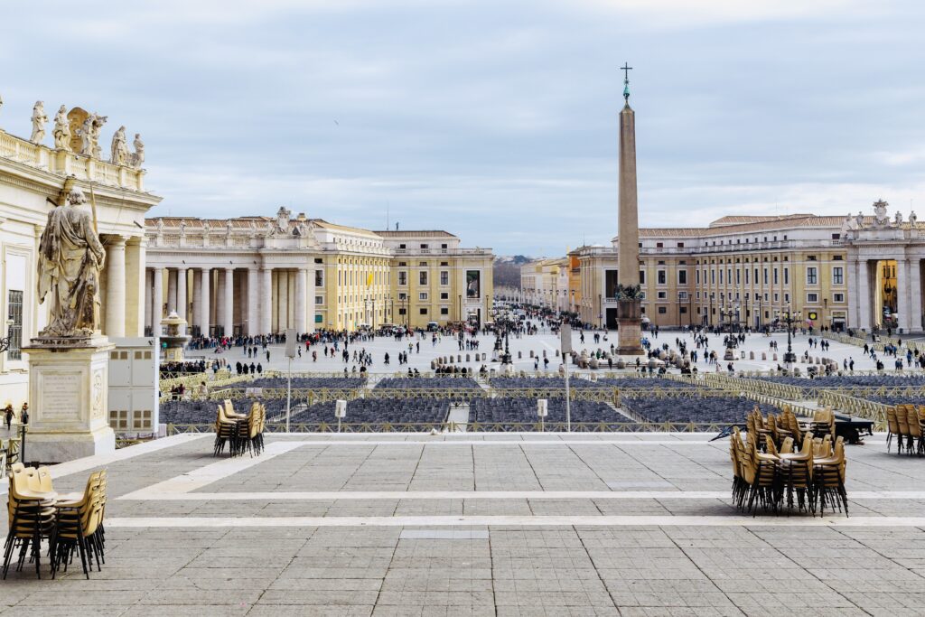 St. Peter's Square in Vatican City, a must visit with one week in Rome and the Amalfi Coast