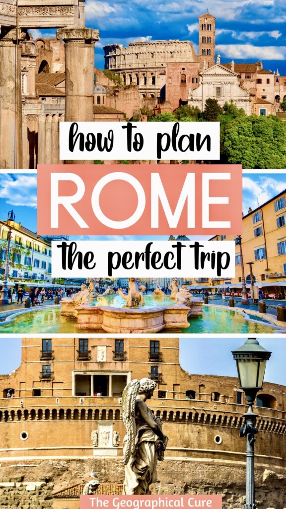 Pinterest pin for how to plan a trip to Rome