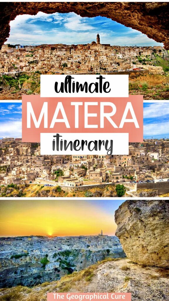 Pinterest pin for 2 days in Matera itinerary