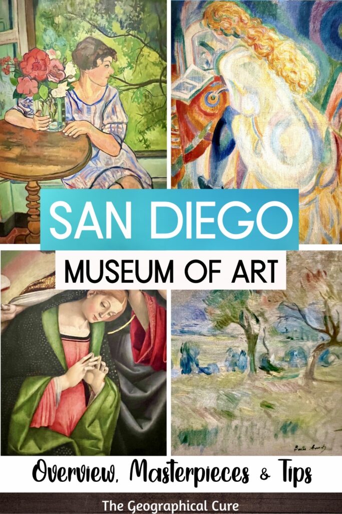 Pinterest pin for guide to the San Diego Museum of Art