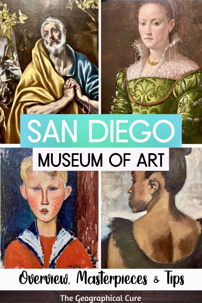 Pinterest pin for guide to the San Diego Museum of Art