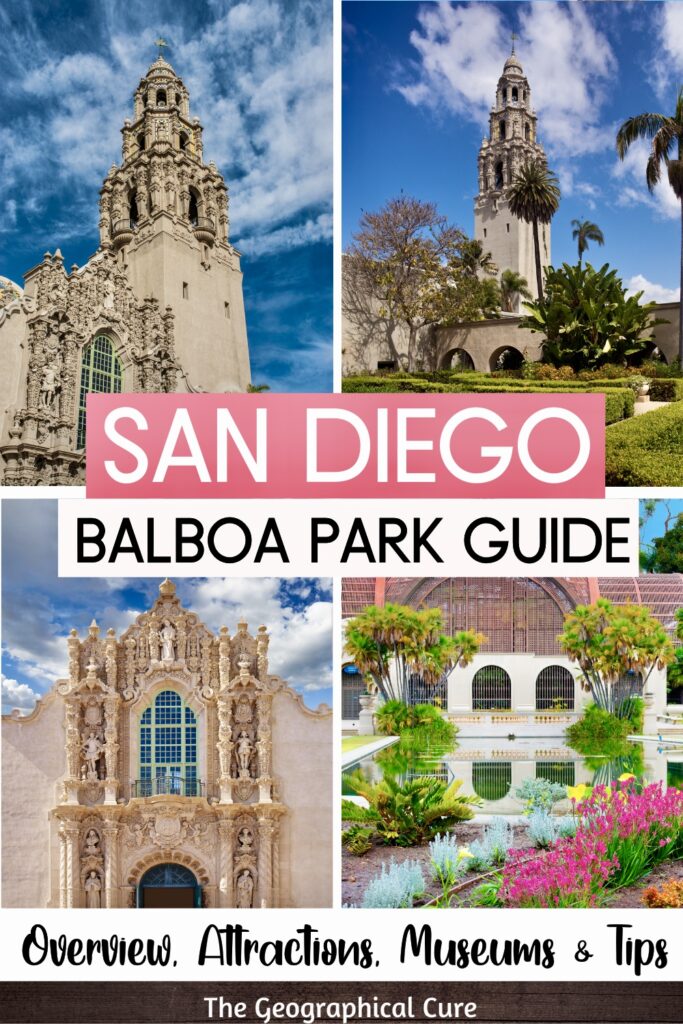 Pinterest pin for guide to Balboa Park
