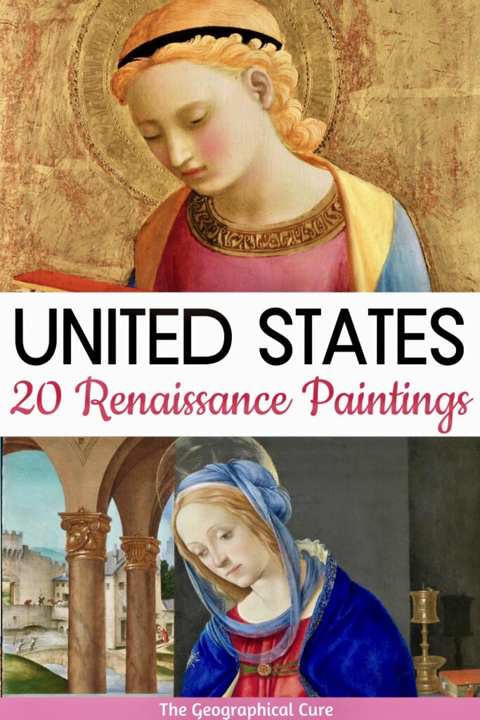 Pinterest pin for best Renaissance paintings in the United States