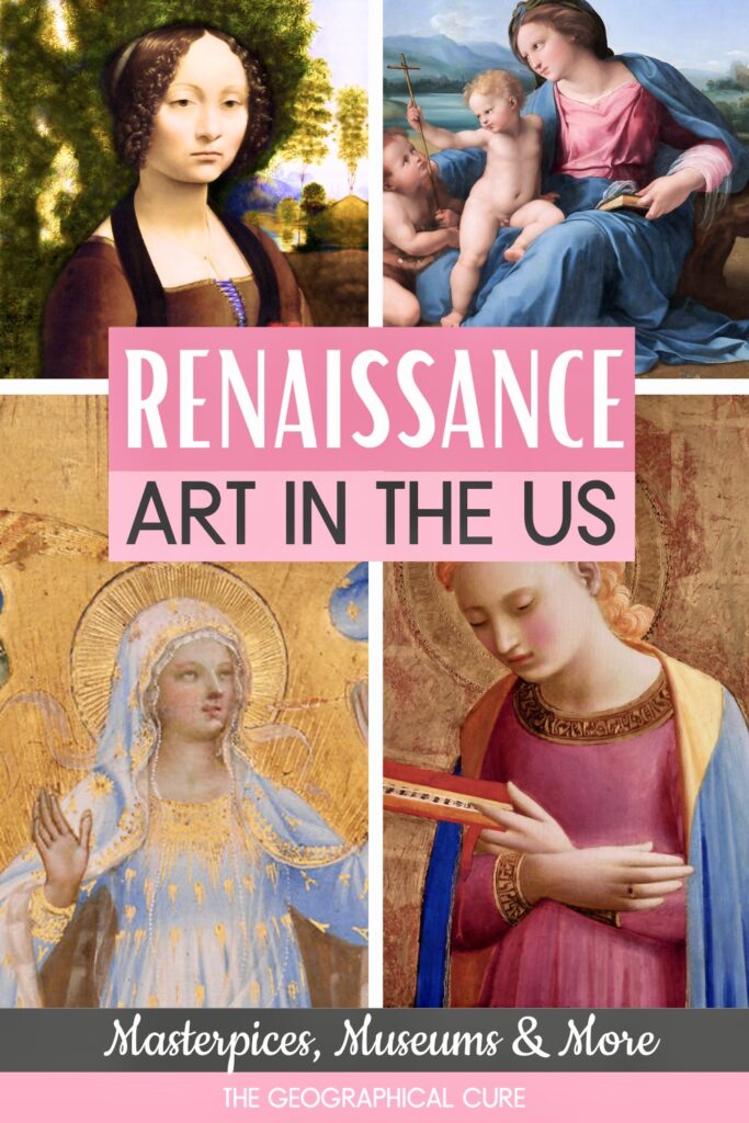 Pinterest pin for Renaissance paintings in the United States

