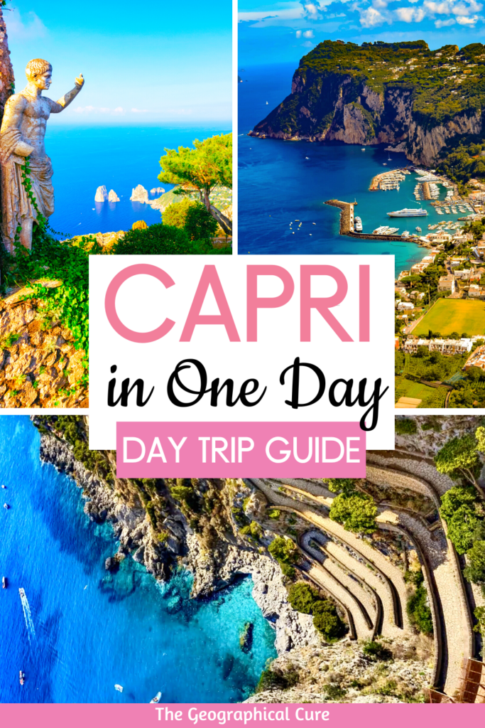 Pinterest pin for one day in Capri day trip itinerary