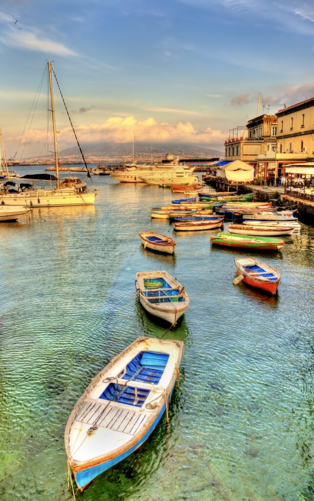 boats in Naples harbor