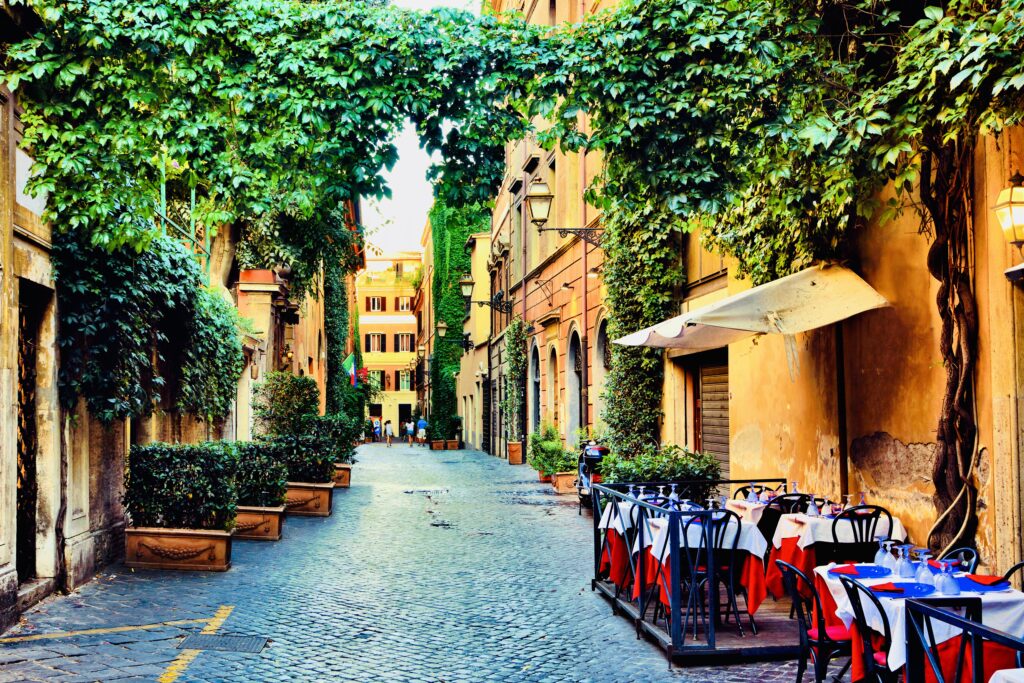 pretty street in Rome