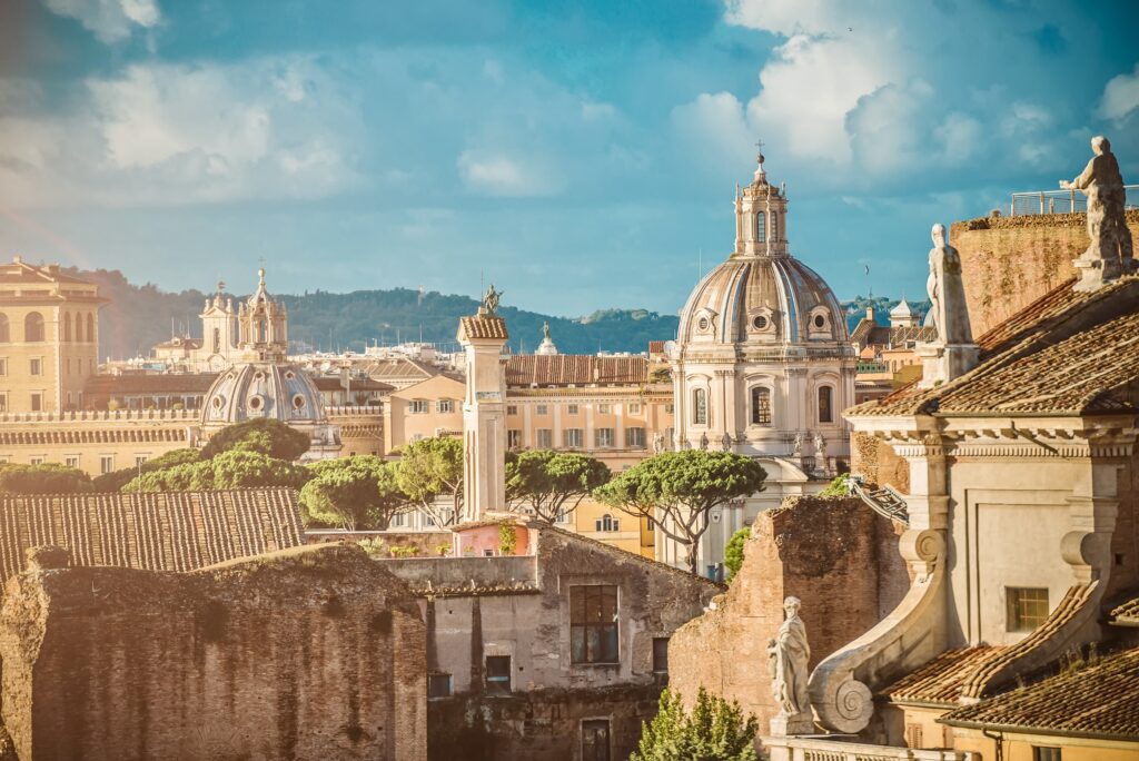 view of the Roman Forum