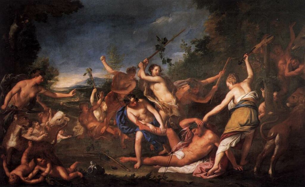Gregorio Lazzarini, Orpheus Slaughterd by the Maenads, 1698
