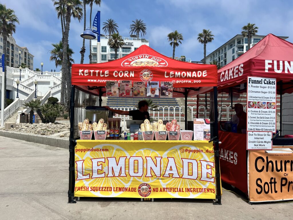 lemonade stand on the beach