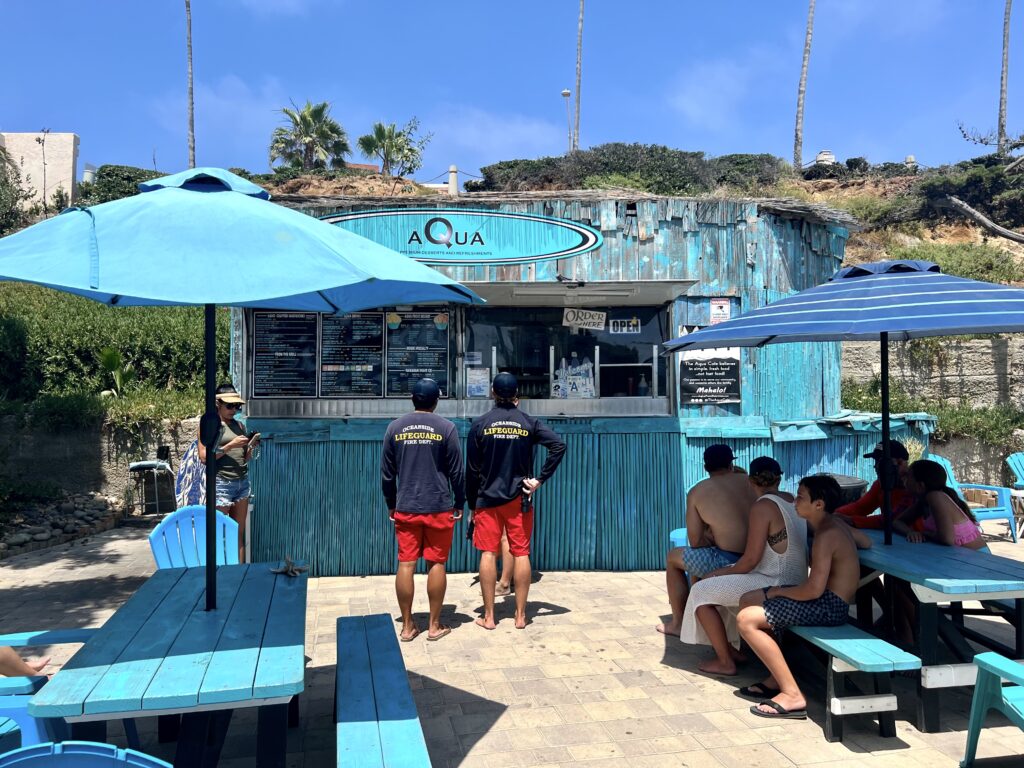 Aqua, snack shop on the beach