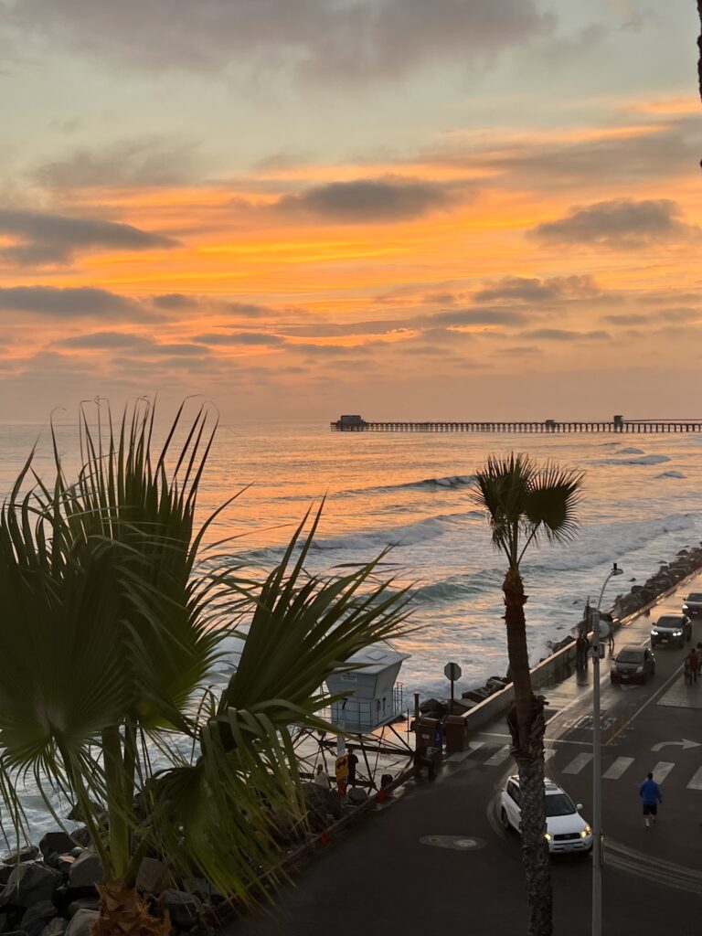 sunset on the beach