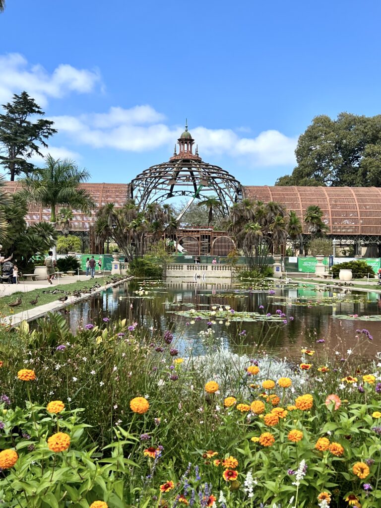lily pond and Botanical Building