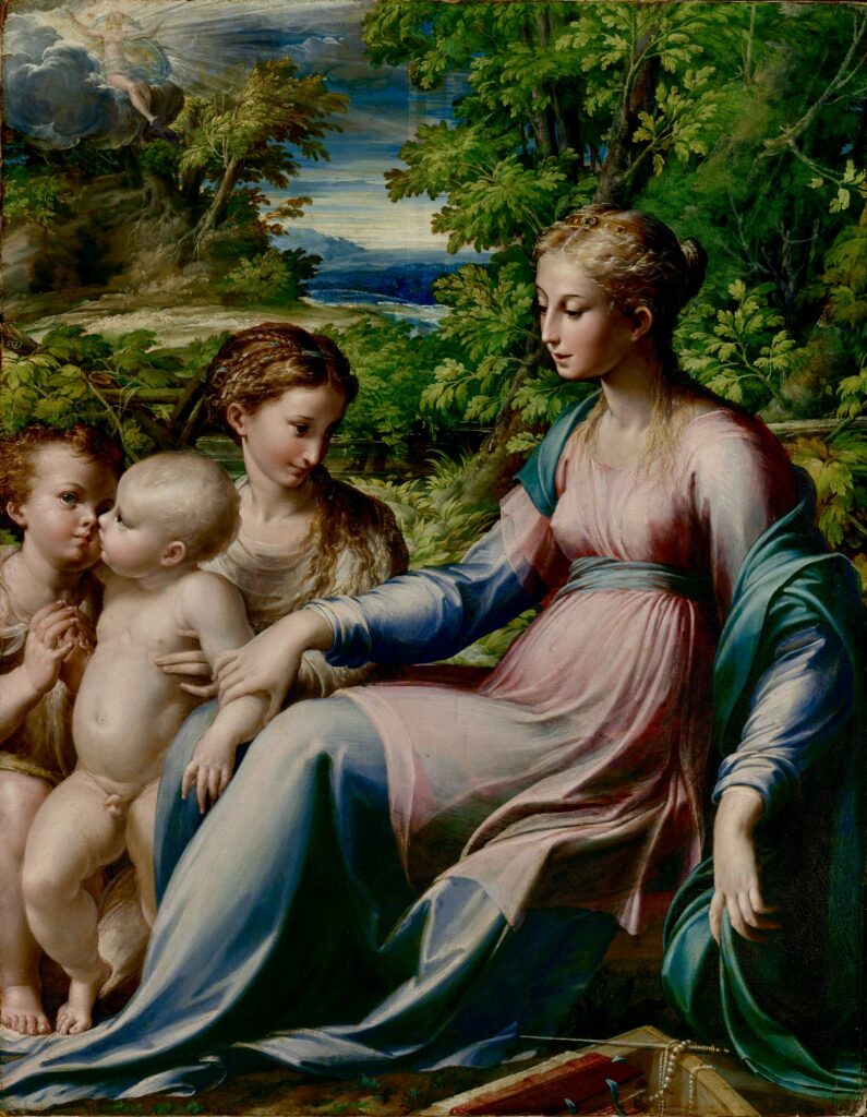 Parmigianino, Virgin and Child with Saint John the Baptist and Mary Magdalene, 1535–1540