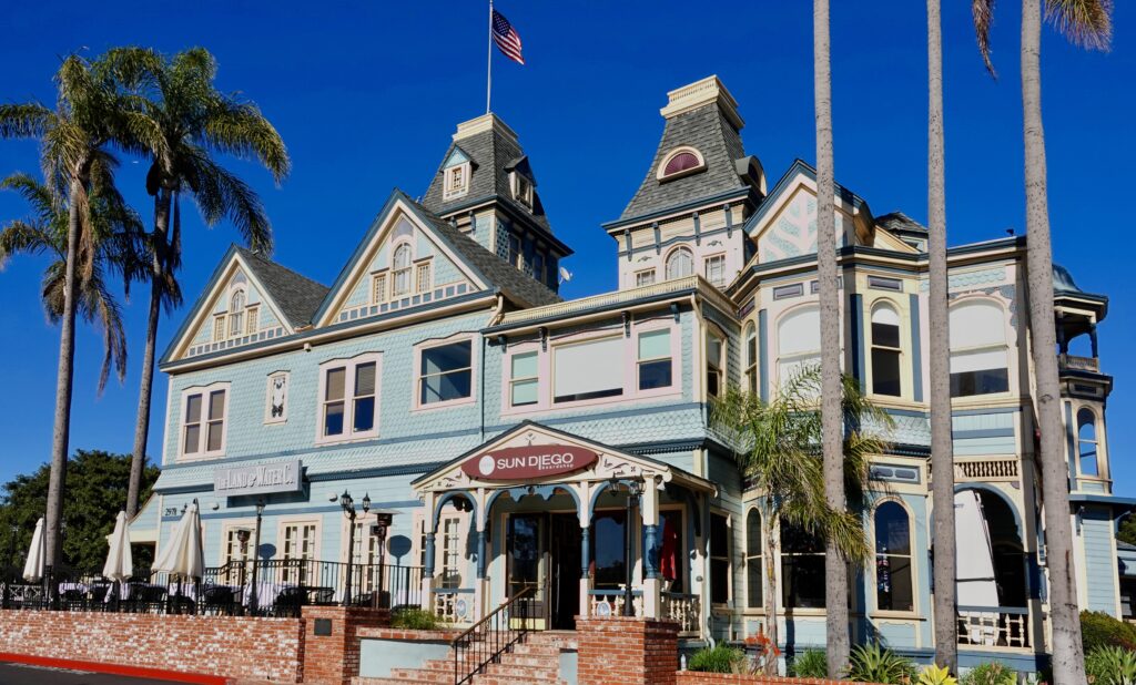 historic Twin Inn mansion, part of the Village Faire shopping mall