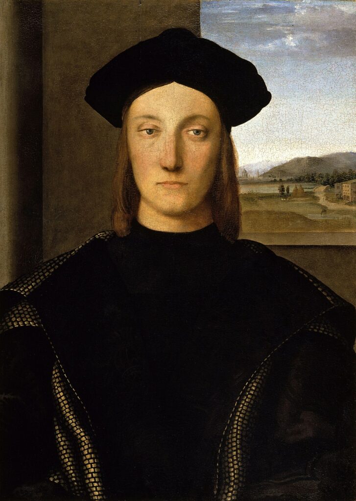 Raphael, Portrait of Guidobaldo da Montefeltro, 1507 (Uffizi Gallery)
