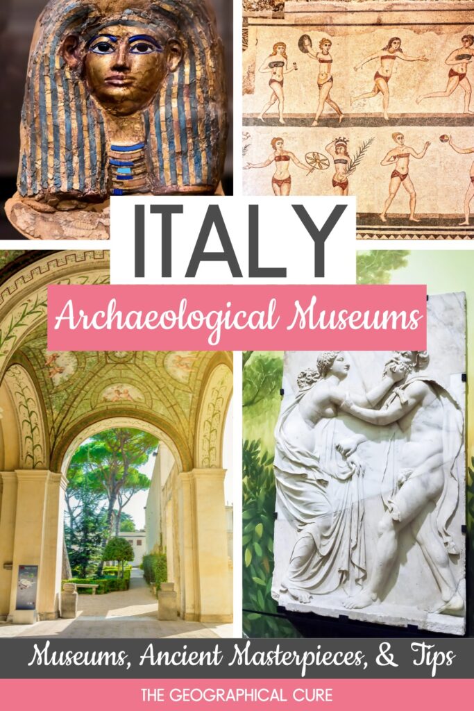 Pinterest pin for archaeological museums in Italy