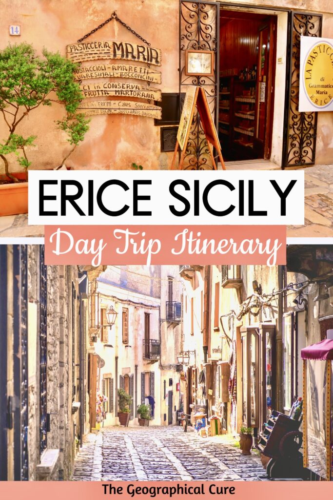 Pinterest pin for one day in Erice day trip from Palermo