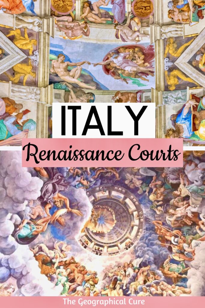 Pinterest pin for Renaissance courts of Italy