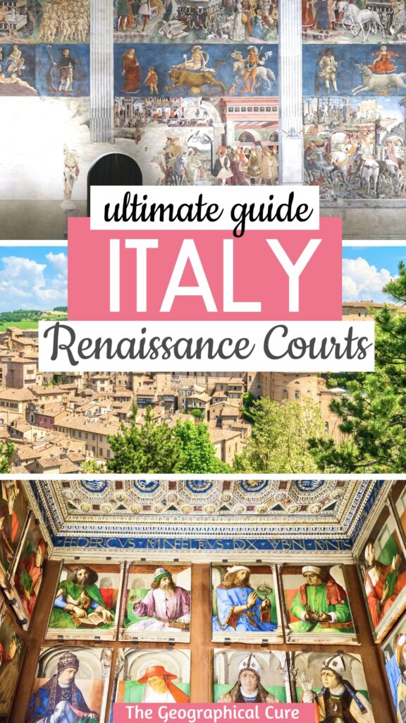 Pinterest pin for Renaissance courts of Italy