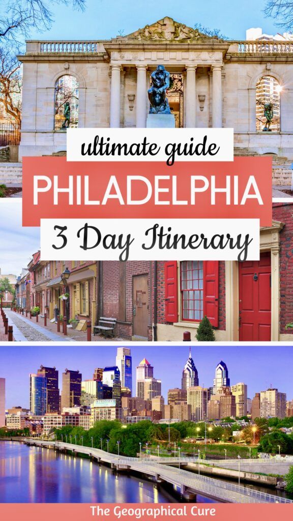 Pinterest pin for 3 days in Philadelphia itinerary