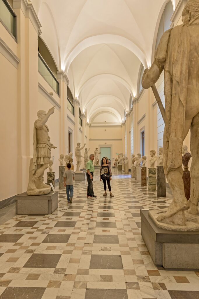 Hall of the Roman Emperors in MANN, a must visit archaeological museum in Italy