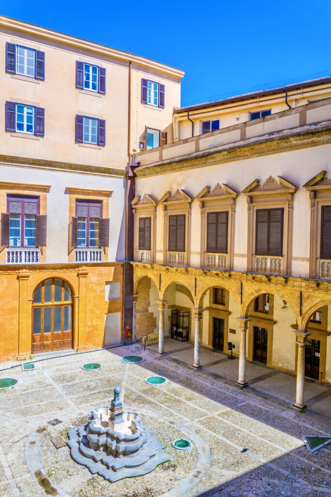 courtyard of the Palazzo dei Normanni 