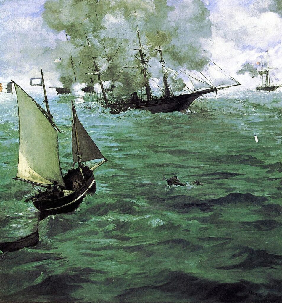 Manet, Battle of Kearsage and the Alabama, 1864
