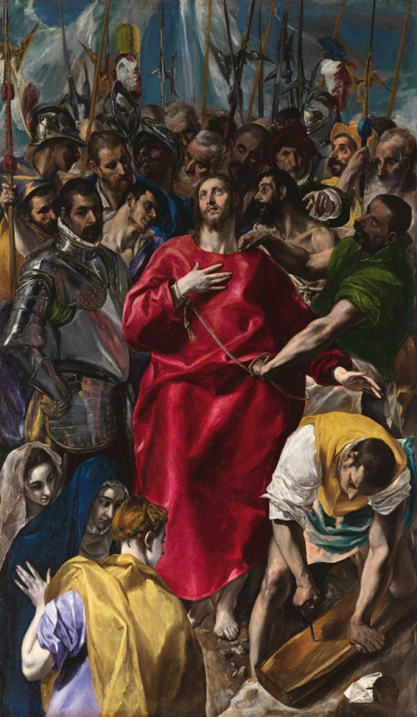 detail El Greco's Disrobing of Christ in Toledo Cathedral
