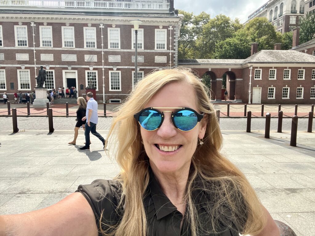 enjoying my time at Independence National Historical Park
