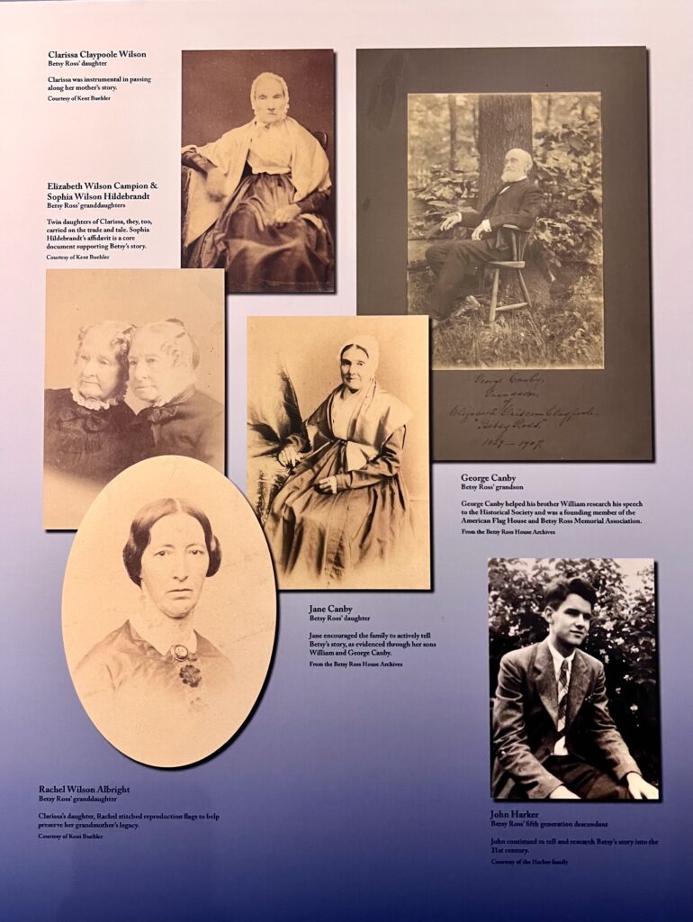 museum exhibit about Betsy's family