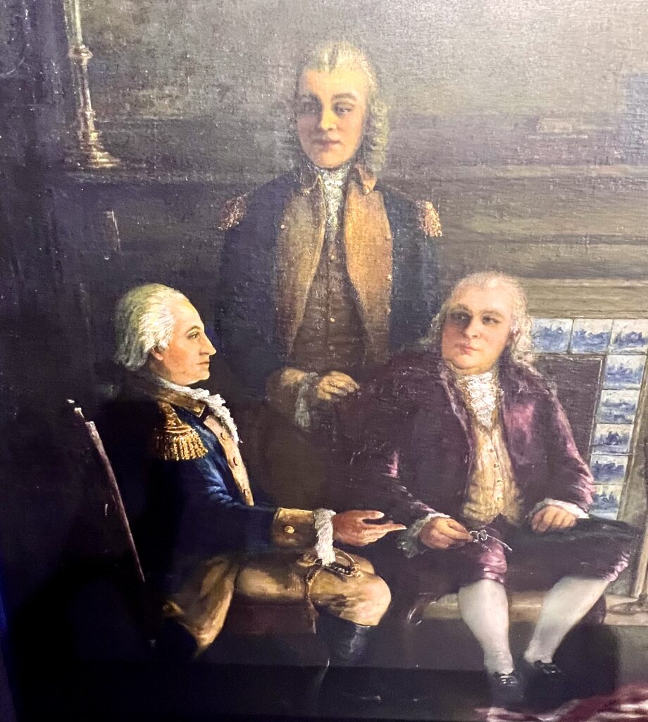 painting of George Washington and other visiting Betsy