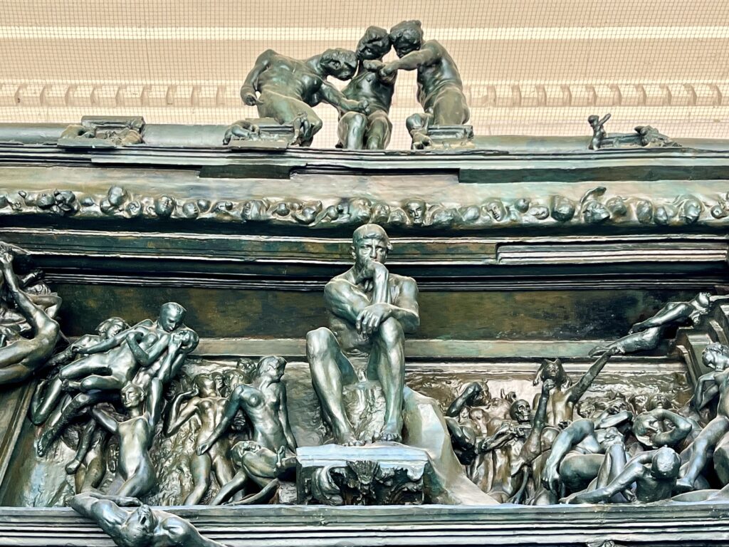 details of the Gates of Hell, with The Thinker and the Three Shades