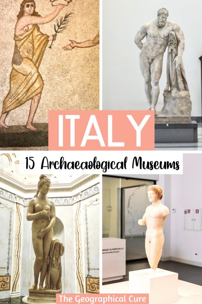 Pinterest pin for archaeological museums in Italy
