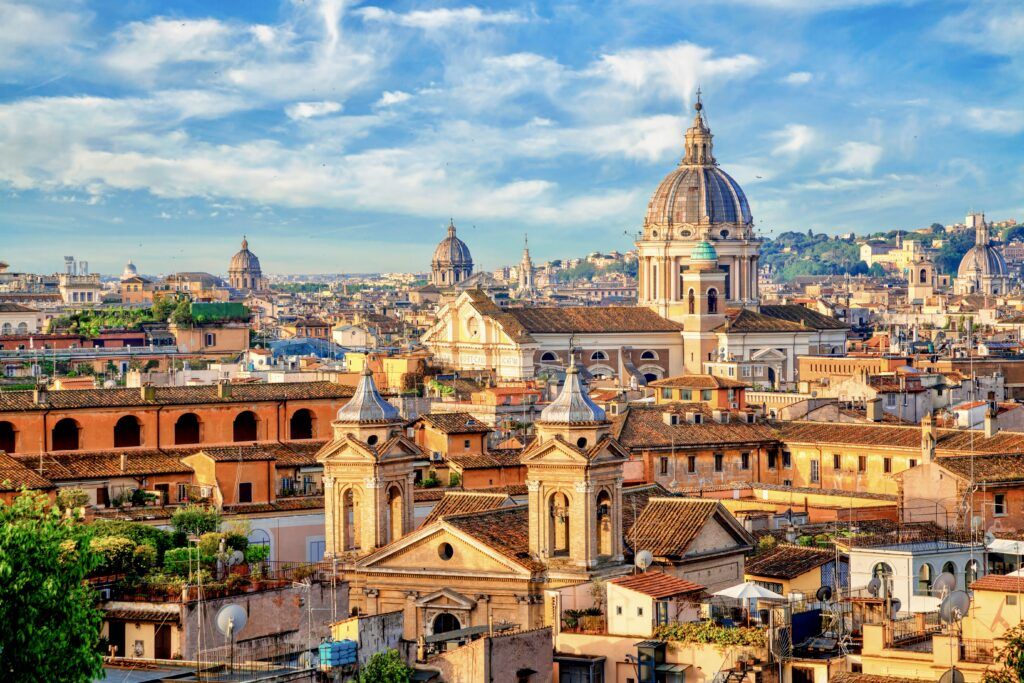 aerial view of Rome