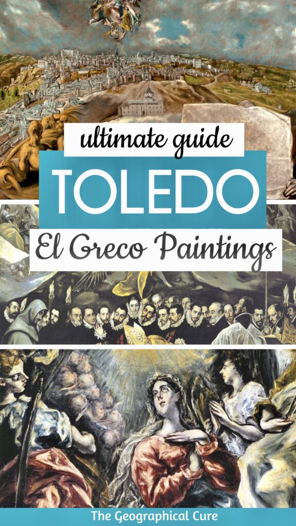 Pinterest pin fro El Greco's art in Toledo